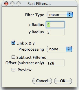 Fast Filters Dialog